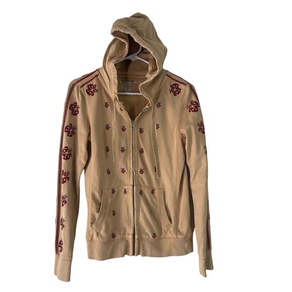 Lucky Brand Women's Size Small Embroidered Boho Full Zip Sweater Jacket - Picture 1 of 9